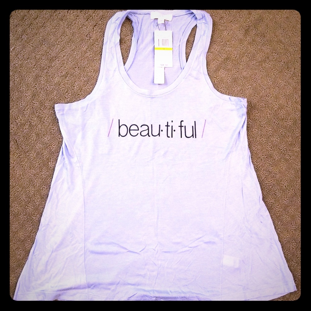 Cupid flowy 'beautiful'  tank. Size M.